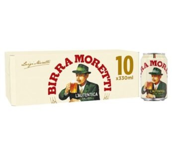 Birra Moretti Premium Lager Beer Can 10x330ml