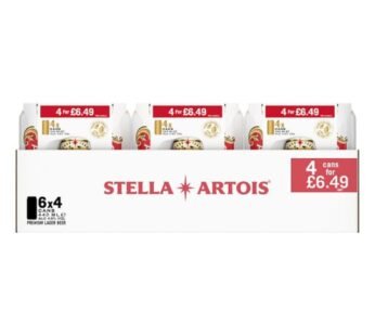 Stella Artois Premium Lager Beer Cans 4X440Ml